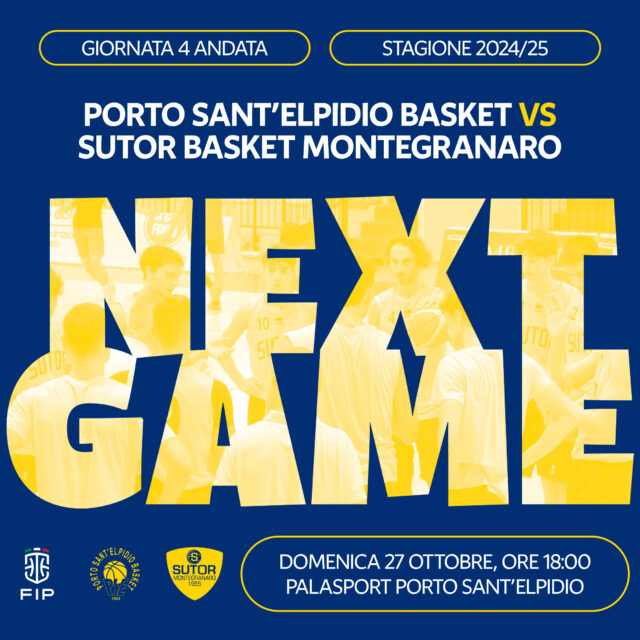 SCOPRIAMO IL NOSTRO AVVERSARIO: PORTO SANT’ELPIDIO BASKET